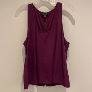 Topshop zipper back tank top